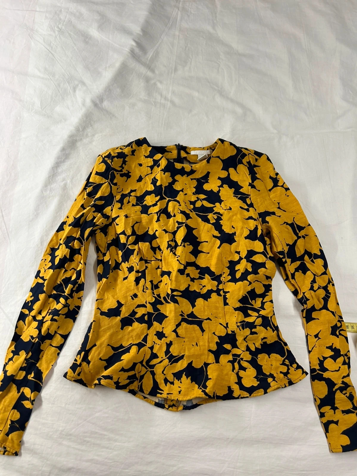Blouse à manches longues jaune noir h&m